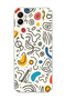 Samsung Galaxy A04 Compatible Colorful Abstract Scratch Printed Transparent Phone Case