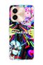 Vivo Y28 Compatible Neon Heart Sparkle Printed Transparent Phone Case
