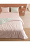 Desiree Double 100% Cotton Ranforce Printed Elastic Sheet Duvet Cover Set - Salmon - 2
