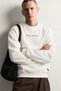Men's Oversized Sweatshirt with Back Print and Embroidery - 2
