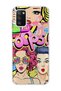 Samsung Galaxy A02S Compatible Colorful Comic Book Women Printed Transparent Phone Case