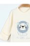 Newborn Baby Boy Süzene Lion Embroidered 3-Piece Bodysuit Set with Gloves and Hat - 5