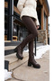 Side Zipper, Lace-Up, High Sole, Front Belt Detail, Women's Long Boots - 7