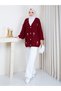 Women's Pearl-Embellished Knitted Cardigan - 4