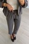 Bomber Jacket / Pants Smoke Gray Tensel Set - 6