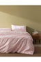 Nayomi Single Cotton Printed Bed Sheet and Duvet Cover Set - Powder