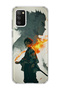 Samsung Galaxy A02S Compatible Anime Fire Shadow Printed Transparent Phone Case