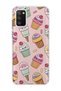 Samsung Galaxy A02S Compatible Ice Cream Cake Pink Printed Transparent Phone Case