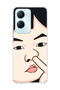 Vivo Y18 Compatible Funny Face Nose Printed Transparent Phone Case