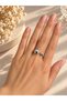 Women's Silver Color Double Ball Detailed Adjustable Modern Ring - 2