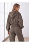Kapüşonlu Crop Sweatshirt - 4