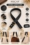 Leather Adjustable Bag Strap Length (120 cm - Width 2 cm) with Gold Detail