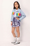 Blue Tasseled Girl's Denim Jacket with Pocket Detail - Circus - 3