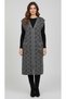 Thick Winter Vest with Front Zipper and Patterned Pockets Ezm6