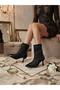 Lace-Trimmed Back-Fastening Boots with a Heel Height of 7 cm