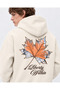 Men's Hooded Oversize Patch Printed Sweatshirt - 2