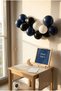 Space Themed Birthday Decoration Mini Set Dark Blue Felt Writing Board with Stand and Balloon Chain