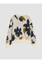 Quality Pieces from Çelebi Store Zero Roba Collar Floral Women's Knitwear Sweater - 8