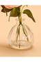 Pink Artificial Flowers With Glass Vase 14x21cm - 5