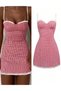 Rochie scurta, Rosu/alb
