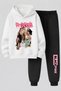 Rose from Blackpink Printed 3-Yarn Quality Sweatshirt and Sweatpants Kids' Top-Bottom Set