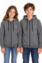 32510-26 Unisex Kids' Hooded Zip-Up Sweatshirt with Kangaroo Pocket and Embroidery Detail, Ages 9-12