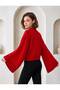 Women's Turtleneck Spanish Sleeve Oversize Knitwear Sweater - 2