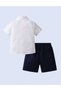 Compleu, alb/bleumarin - 2
