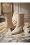 Lace-Trimmed Back-Fastening Boots with a Heel Height of 7 cm - 2