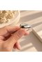 Women's Silver Color Drop Design Shiny Adjustable Ring
