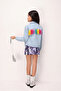 Blue Tasseled Girl's Denim Jacket with Pocket Detail - Circus - 4