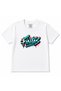 Fintas Kuwait Turquoise & Red Urban Graffiti Graphic Kids T-Shirt