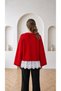 Women's Lace Detailed Crew Neck Oversize Knitwear Sweater - 3