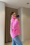 Pocket Detailed Zippered Jacket-Pink Pink - 2