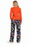 Women's 100% Cotton Long Sleeve Tropical Patterned Pajamas Set - 4