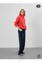 Bomber Red Jacket Oversized Jacket - 2