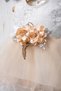 Baby Girl Floral Detailed Tulle Mevlüt Dress - with Shoes and Bandana Gift (Inner Bodysuit Included) - 8