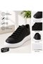 Men's Black and White Sports Casual Shoes High Thick Sole Lace-Up Sneaker - 3