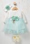 Baby Girl Floral Detailed Tulle Mevlüt Dress - with Shoes and Bandana Gift (Inner Bodysuit Included) - 4