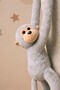 Gray Monkey Plush Toy That Can Cling to Hands - 2