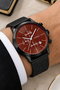 Men's Wristwatch Steel Cord Steel Case Black with Bracelet Gift Sdcms1112 - 3