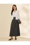 Women Black Checked Maxi Skirt - 2