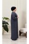 Women's Plus Size Square Neck Brush Pattern Dress - 4