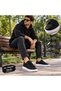 Men's Black and White Sports Casual Shoes High Thick Sole Lace-Up Sneaker - 2