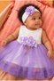 Baby Girl Floral Detailed Tulle Mevlüt Dress - with Shoes and Bandana Gift (Inner Bodysuit Included) - 3