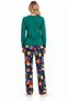Women's 100% Cotton Long Sleeve Tropical Patterned Pajamas Set - 4