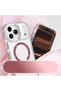 iPhone 18 Pro Case with Rhinestones and Glitter, Magsafe Camera Raised Silicone Cover - 3