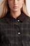 Women's Khaki Zippered and Citcit-Closed Plaid Jacket Alc-X15950 - 4