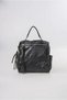 Women's Multi-Compartment Backpack, Shoulder and Crossbody Bag with Adjustable Strap, Daily Bag, Black 18372