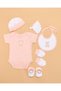 Baby Girls Pink And White 6 Piece Gift Set